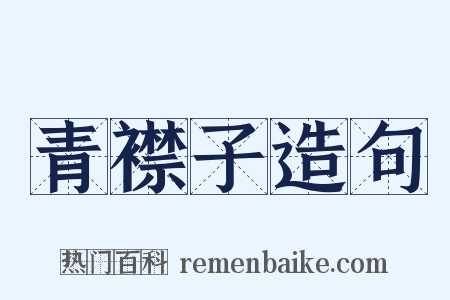 青襟子造句是什么意思的图片